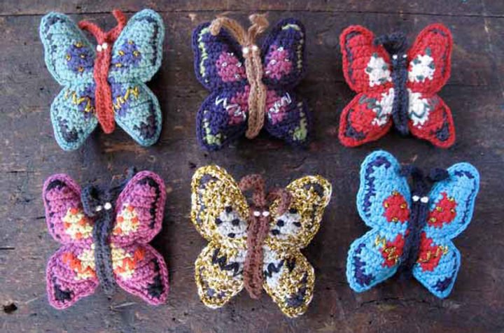 Hand Crocheted Butterfly Pin - Bon Ton goods