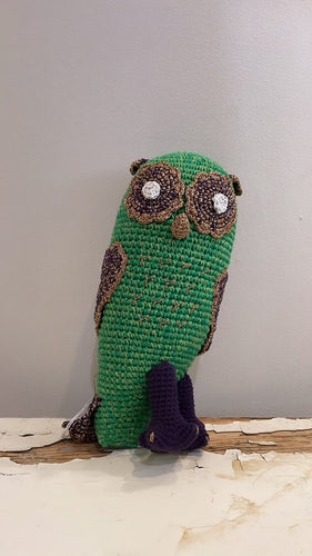 Hand Crocheted Owl - Green - Bon Ton goods
