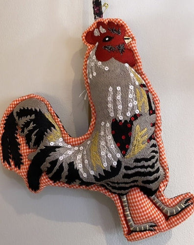 Hand Embroidered Rooster - Bon Ton goods