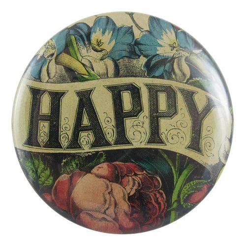 Happy - Mirror & Button Pins - Bon Ton goods