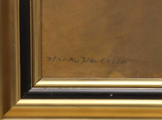 Henning Jørgensen — Woman Seated (Oil on Canvas) - Bon Ton goods