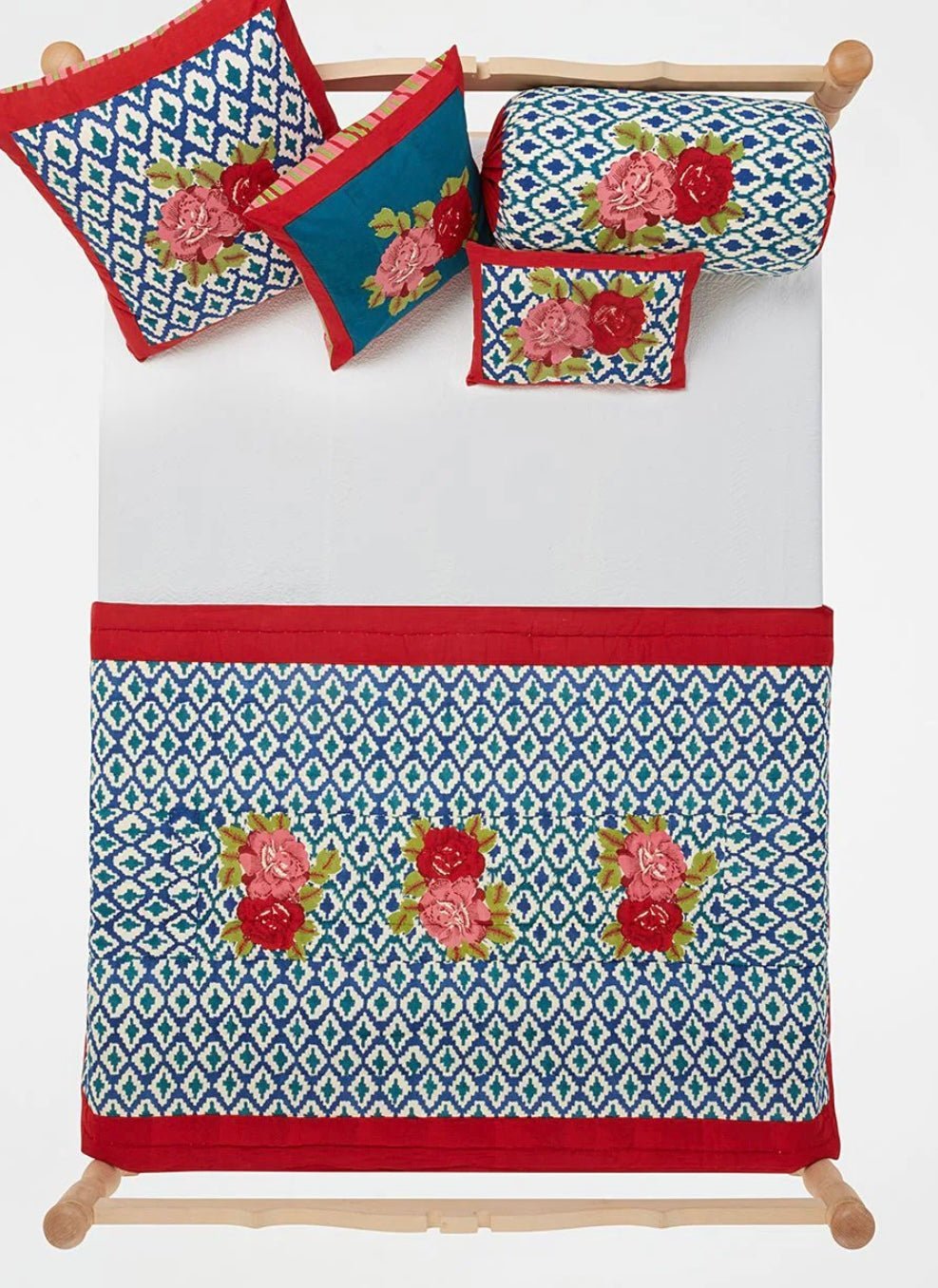 Himi Big Flower Peacock Cotton Cloth - 220x350 Lisa Corti | Lisa Corti - Bon Ton goods
