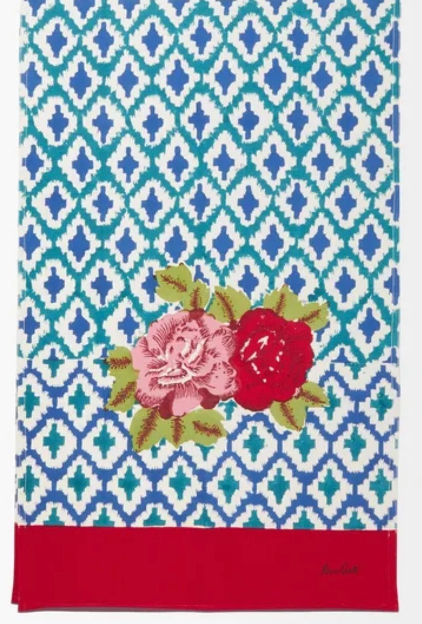Himi Big Flower Peacock Cotton Cloth - 220x350 Lisa Corti | Lisa Corti - Bon Ton goods