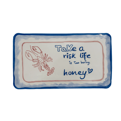Honey Serving Platter (Light Blue) - NojiNoji - Bon Ton goods