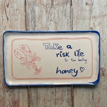 Honey Serving Platter (Light Blue) - NojiNoji - Bon Ton goods