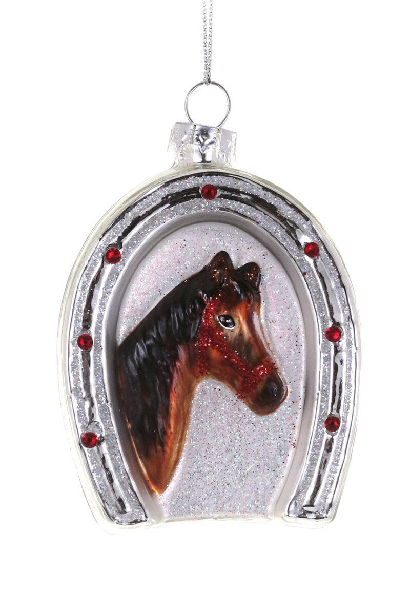 Horse and Horseshoe Ornament - Bon Ton goods