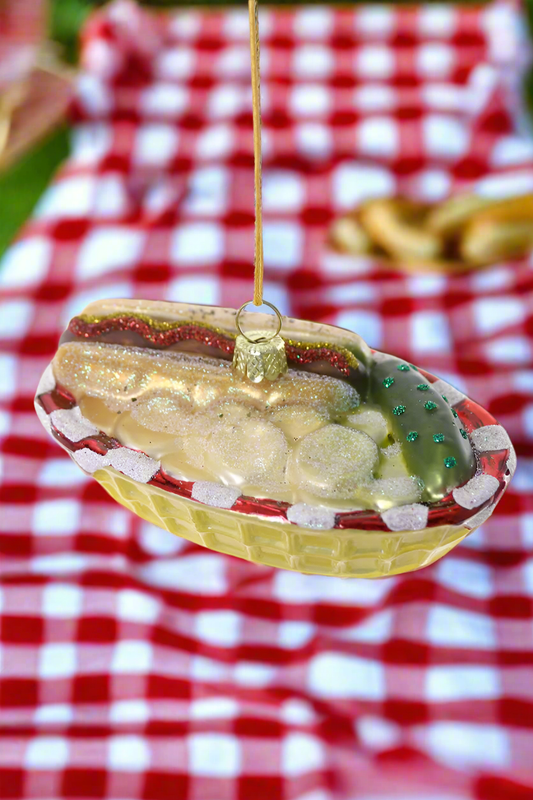 Hot Dog Basket | Christmas Ornament - Bon Ton goods
