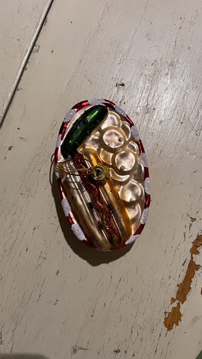 Hot Dog Basket | Christmas Ornament - Bon Ton goods