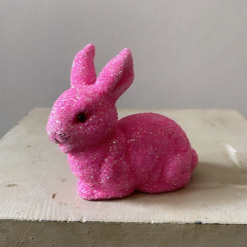 Hot Pink Beaded - Extra Small Bunny Lying, Ino Schaller - Bon Ton goods