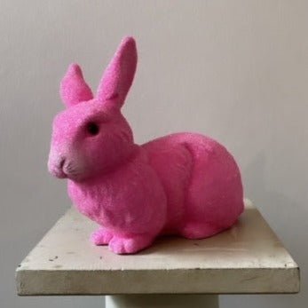 Hot Pink Beaded Medium Bunny - Ino Schaller - Bon Ton goods