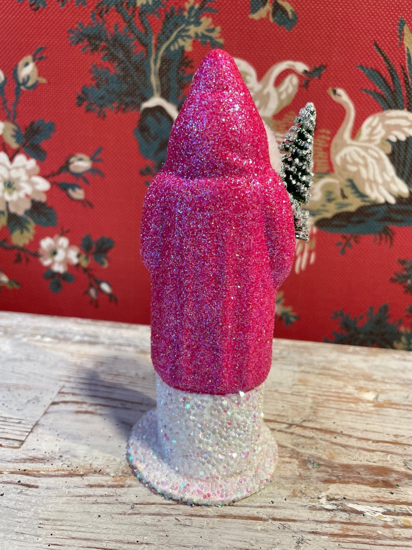 Hot Pink Glitter Santa | Ino Schaller - Bon Ton goods