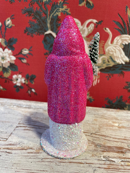 Hot Pink Glitter Santa | Ino Schaller - Bon Ton goods