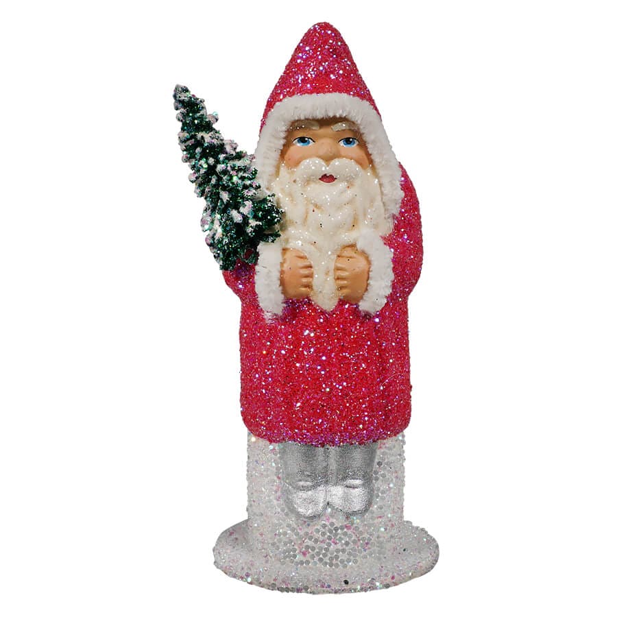 Hot Pink Glitter Santa | Ino Schaller - Bon Ton goods