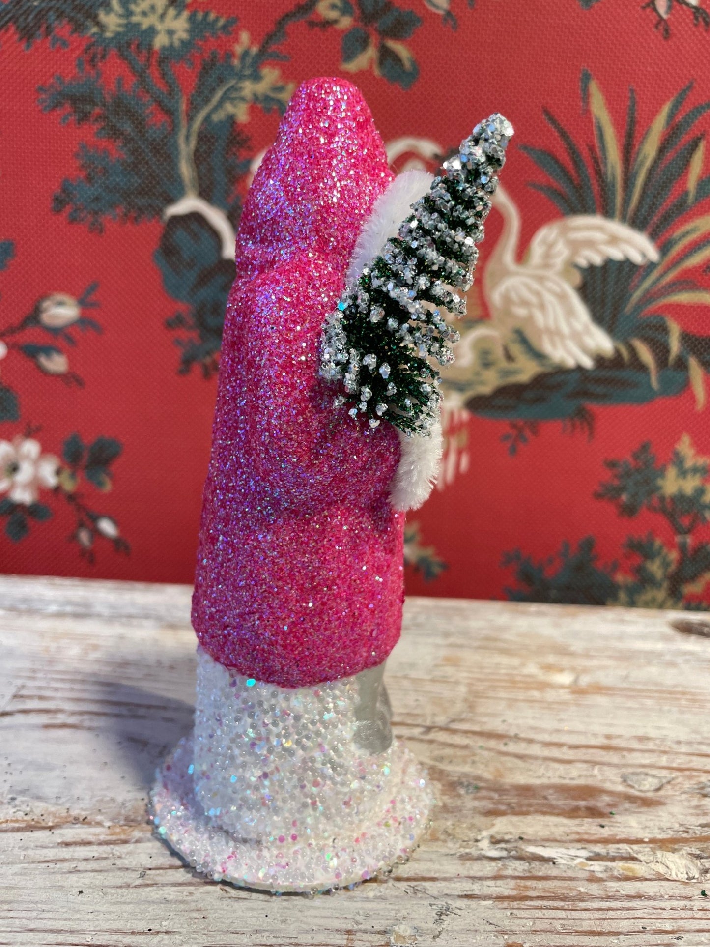 Hot Pink Glitter Santa | Ino Schaller - Bon Ton goods