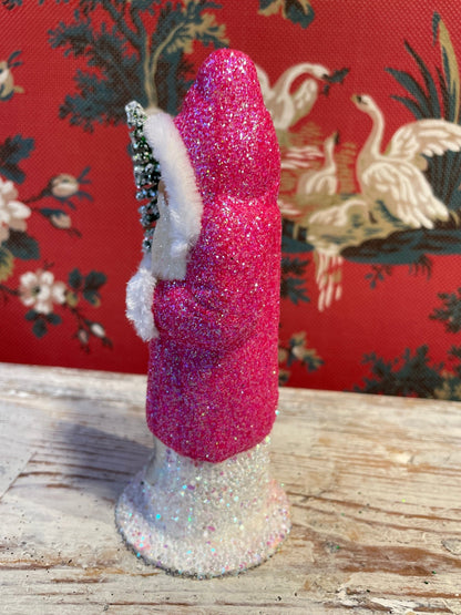 Hot Pink Glitter Santa | Ino Schaller - Bon Ton goods