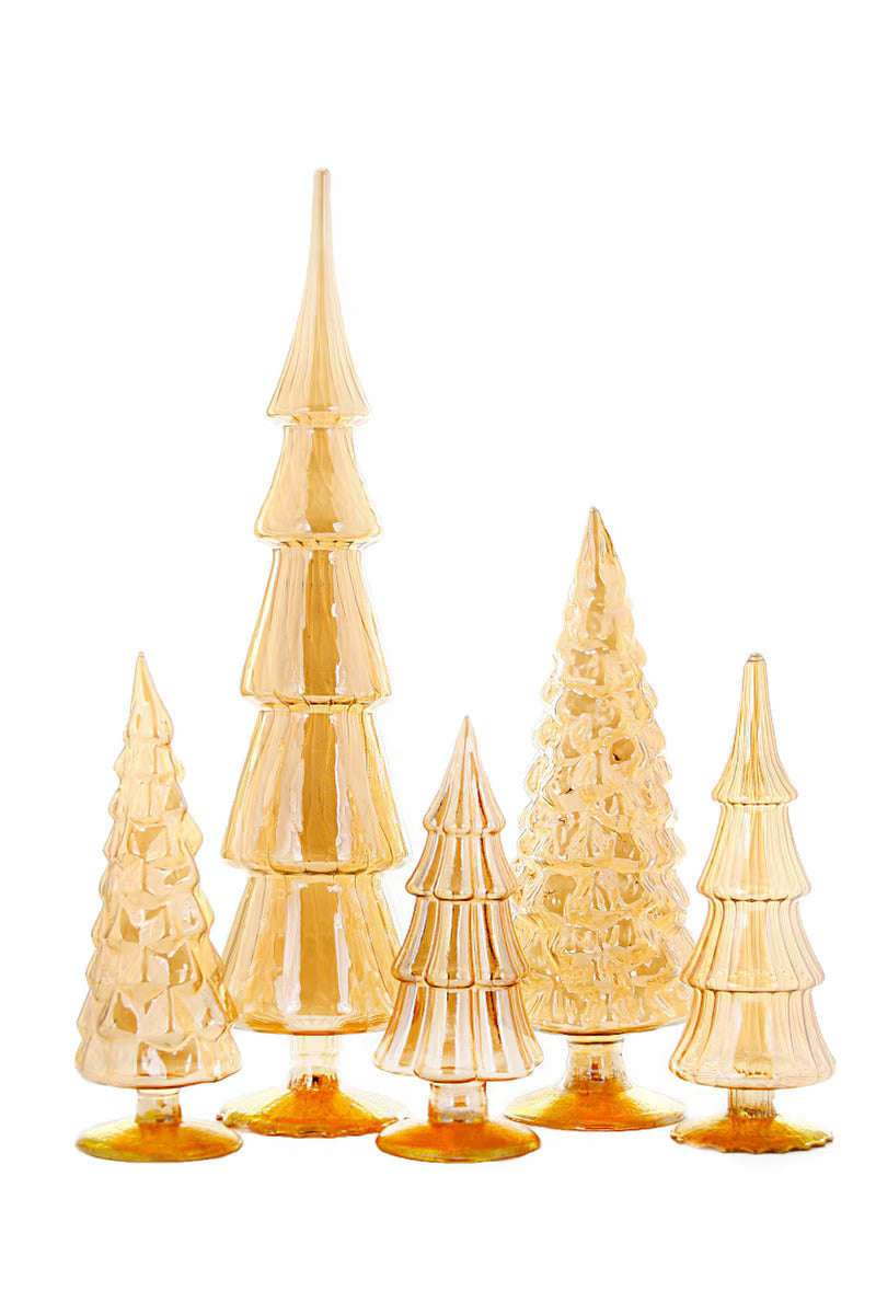 Hue Glass Christmas Trees, Amber by Cody Foster