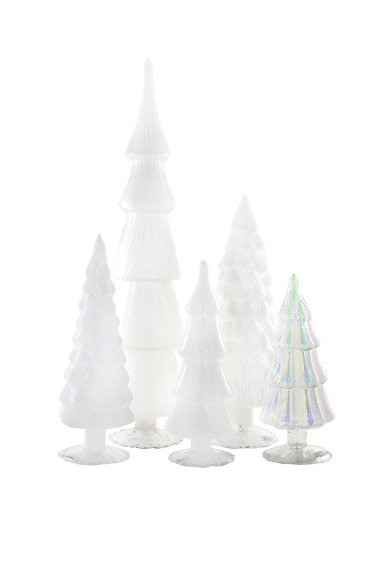 Hue Glass Christmas Trees, White by Cody Foster