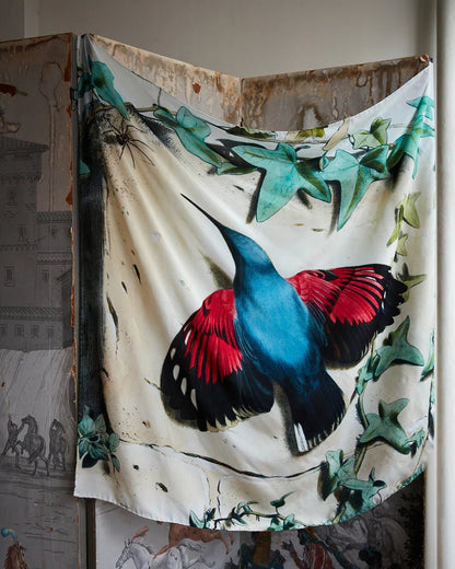 Hummingbird Silk Scarf | John Derian - Bon Ton goods