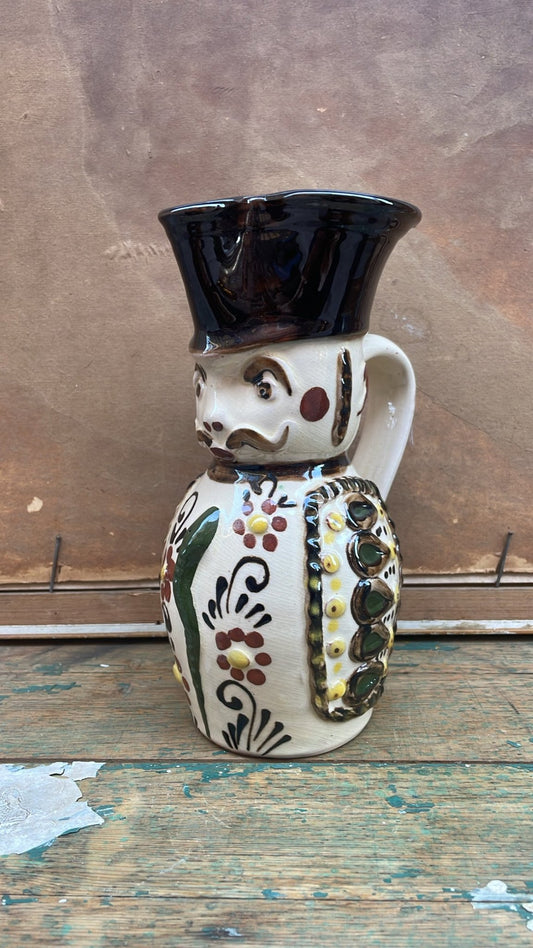 Hungarian Folk Ceramic Mug / Pitcher - Bon Ton goods