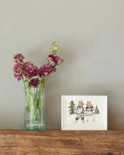 Ice Skaters Card | Coral & Tusk - Bon Ton goods