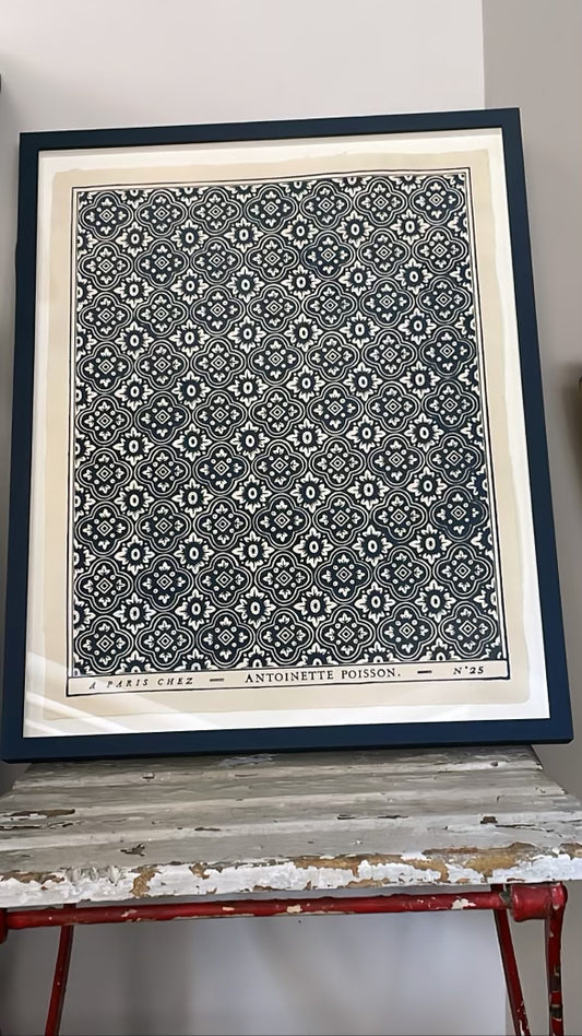 'Renaissance' Bleu Indigo - FRAMED