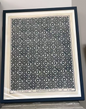 'Renaissance' Bleu Indigo Domino Paper – Framed Antique-Style Print | Antoinette Poisson