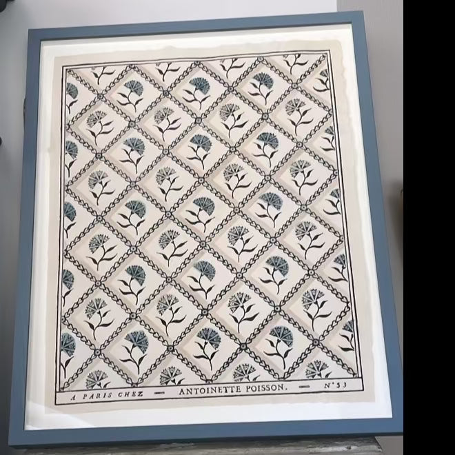 DOMINO PAPER NO. 53B "OEILLETS" - FRAMED