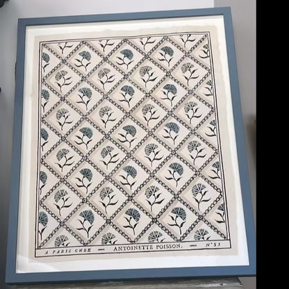 "Oeillets" Domino Paper No. 53B – Framed Antique-Style Print | Antoinette Poisson
