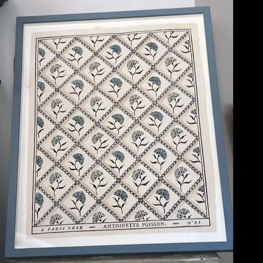 DOMINO PAPER NO. 53B "OEILLETS" - FRAMED