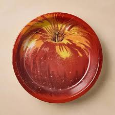 Thanksgiving Fall Stoneware Apple Pie Dish Plate | John Derian