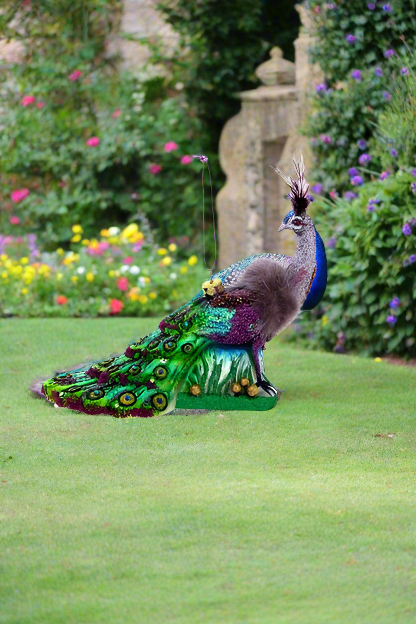 Imperial Peacock - Purple Christmas Ornament - Bon Ton goods