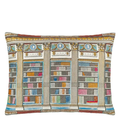 In The Library Sepia Cushion | John Derian - Bon Ton goods