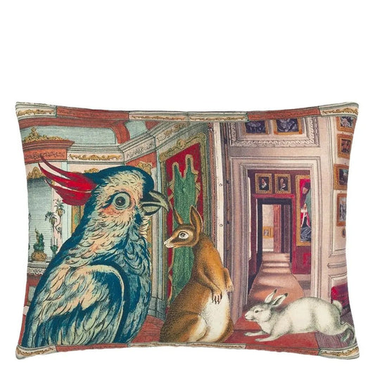In The Library Sepia Cushion | John Derian - Bon Ton goods