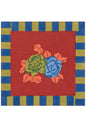 Indian Tiger Red Handkerchief/Napkin – 50X50 | Lisa Corti - Bon Ton goods