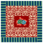 Indian Tiger Red Tablecloth 110X110 | Lisa Corti - Bon Ton goods