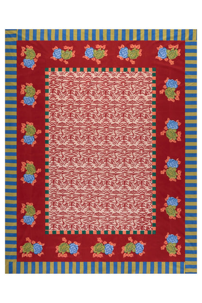 Indian Tiger Red Tablecloth – 220X270 | Lisa Corti - Bon Ton goods