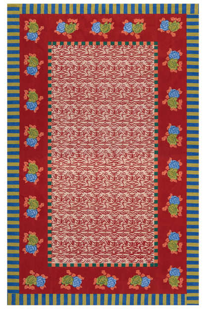 Indian Tiger Red Tablecloth - 220X350 | Lisa Corti - Bon Ton goods