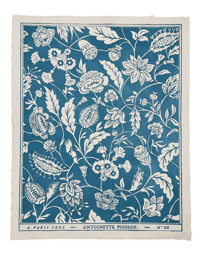 "Indienne" NO. 30B Domino Paper – Framed Antique-Style Print | Antoinette Poisson - Bon Ton goods