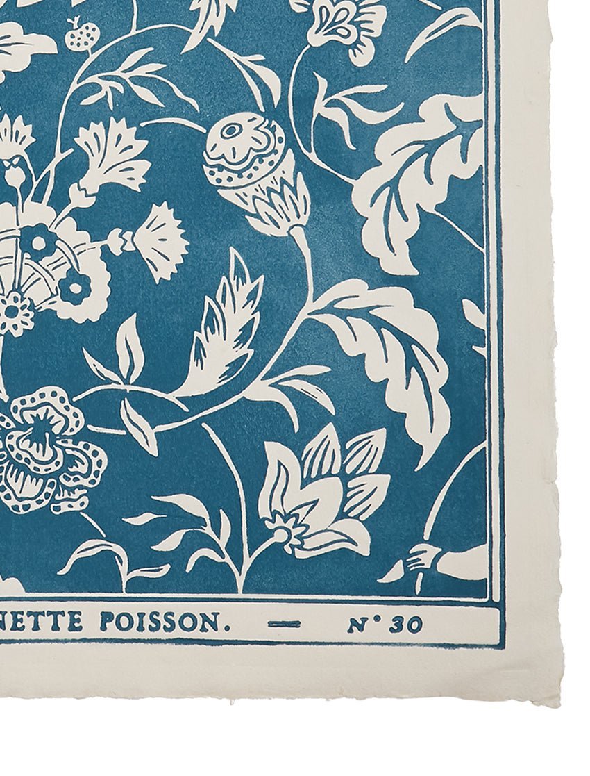 "Indienne" NO. 30B Domino Paper – Framed Antique-Style Print | Antoinette Poisson - Bon Ton goods
