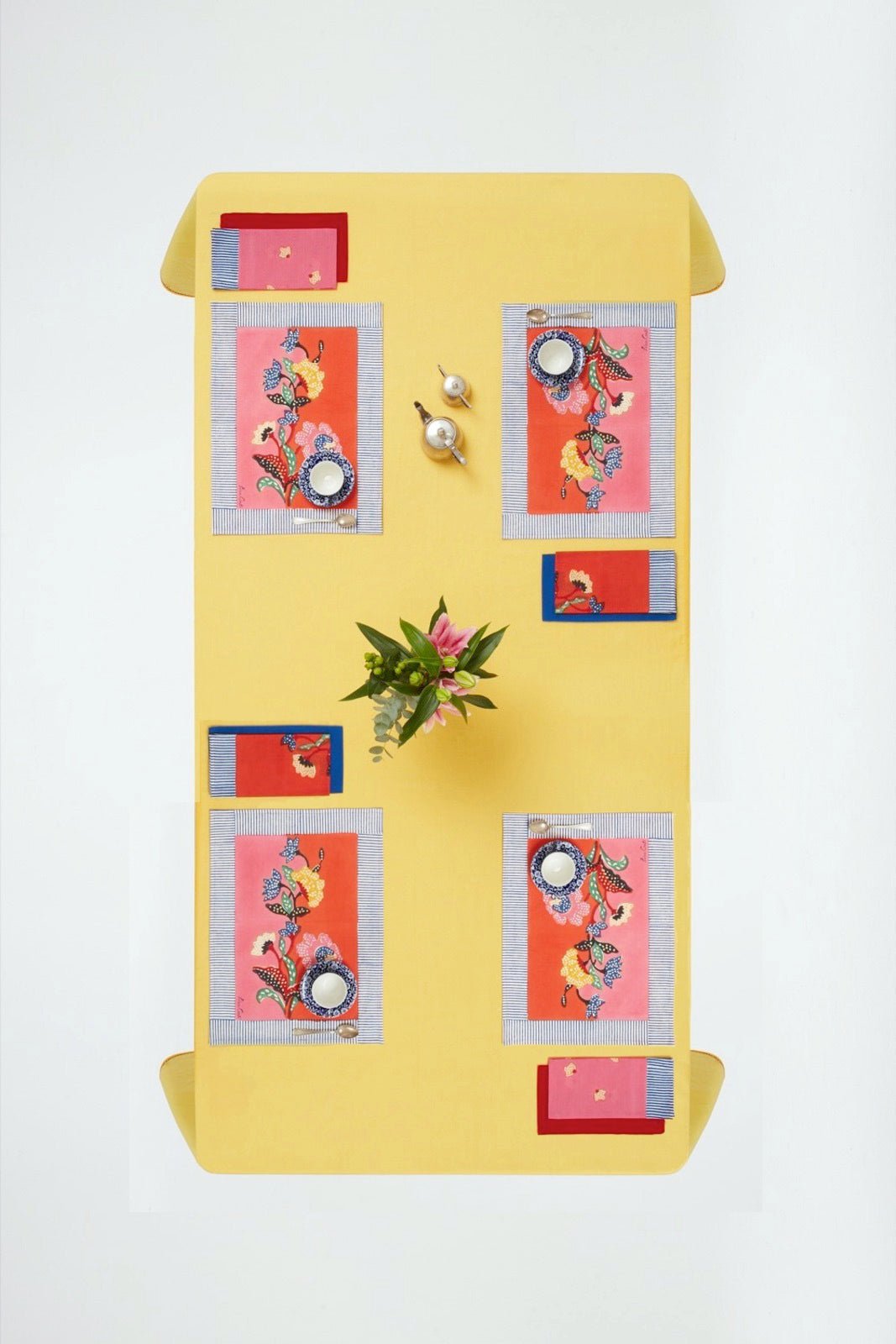 Indonesian Red Rose Placemat | Lisa Corti - Bon Ton goods