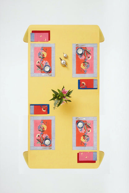 Indonesian Red Rose Placemat | Lisa Corti - Bon Ton goods