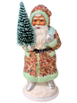 Candy Confetti Beaded Santa by Ino Schaller, isolated on a transparent background