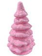 Large soft pink beaded papier-mâché Christmas tree by Ino Schaller