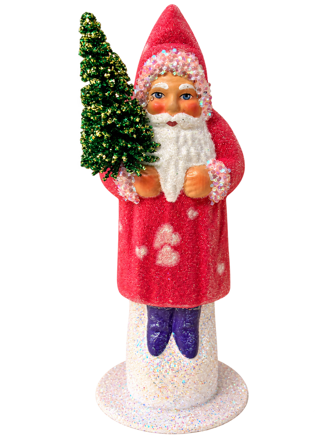 Strawberry Red Santa with Heart Decoration by Ino Schaller, isolated on a transparent background