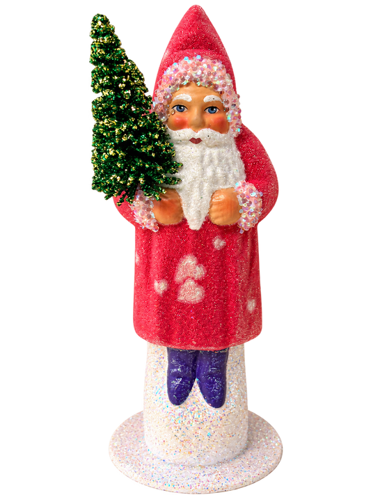 Strawberry Red Santa with Heart Decoration by Ino Schaller, isolated on a transparent background