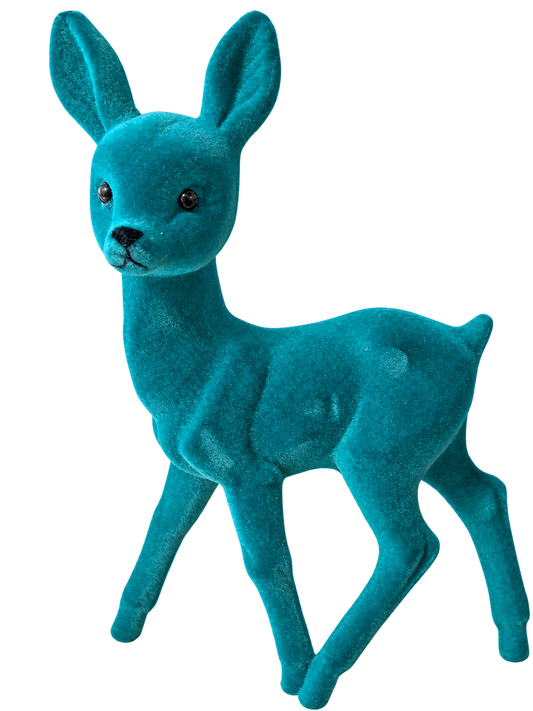 Teal Flocked Bambi by Ino Schaller, isolated on a transparent background