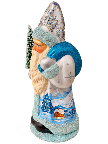 Winter Village Santa side by Ino Schaller, isolated on a transparent background