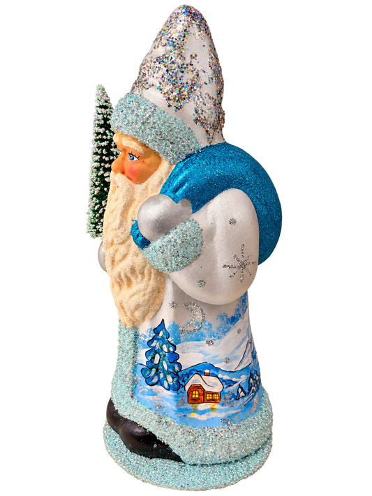 Winter Village Santa side by Ino Schaller, isolated on a transparent background
