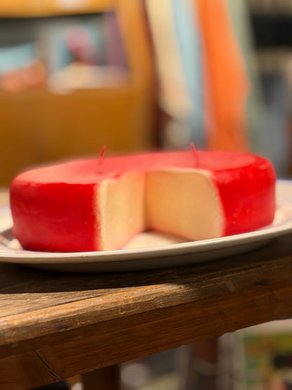 Red-rind cheese — handmade Introna wax candles at BON TON goods