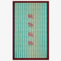 ISSIMO X Lisa Corti Bougainvillea White Veronese Stripes- Tablecloth 180 x 270 | Lisa Corti - Bon Ton goods